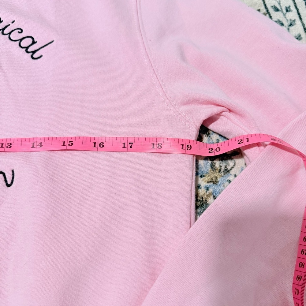 Pink Graphic Sweatshirt with Castle Design embroidered XS - Picture 5 of 7